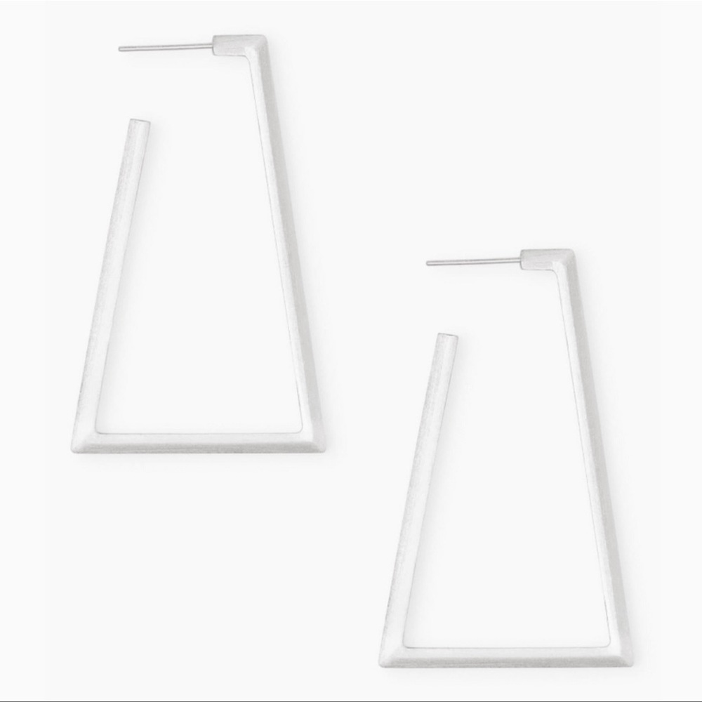 Kendra Scott NWT Easton Silver hoops